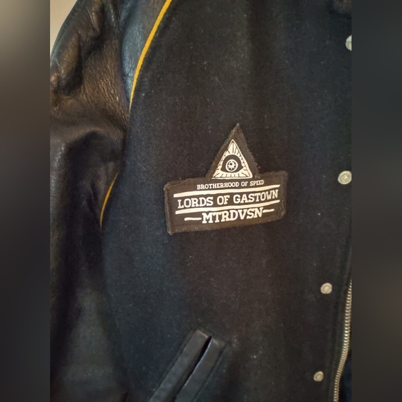 【Rare】70s vintage Shanter Sportswear/stadium leatherJackets/Embroidered logo - Picture 3 of 13
